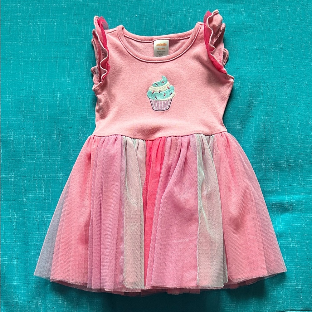 Gymboree Pink Cupcake Dress with Tulle Skirt